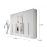 Guarda-Roupa Casal com Espelho 6 Portas 8 Gavetas 270cm Sevilla - 5