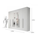 Ver imagem 5 de Guarda-Roupa Casal com Espelho 6 Portas 8 Gavetas 270cm Sevilla