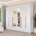 Ver imagem 1 de Guarda-Roupa Casal com Espelho 6 Portas 8 Gavetas 270cm Sevilla