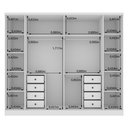 Ver imagem 4 de Guarda-Roupa Casal com Espelho 6 Portas 8 Gavetas 270cm Sevilla