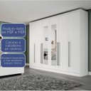 Ver imagem 6 de Guarda-Roupa Casal com Espelho 6 Portas 8 Gavetas 270cm Sevilla