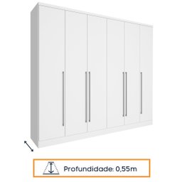 Guarda-Roupa Casal com Espelho 6 Portas 8 Gavetas 270cm Sevilla - 14