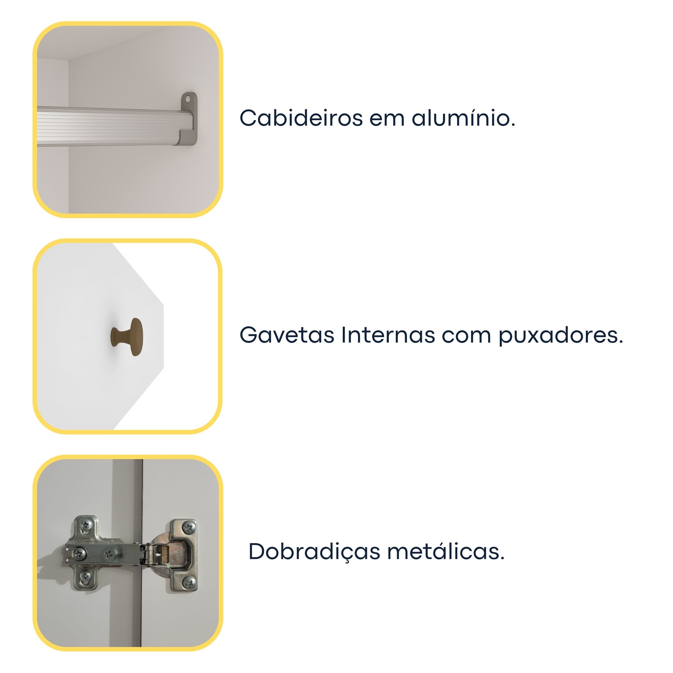 Guarda-Roupa Casal com Espelho 6 Portas 8 Gavetas 270cm Sevilla - 17
