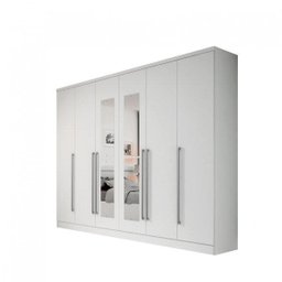 Guarda Roupa Casal com Espelho 6 Portas 8 Gavetas 181cm Sevilla   - 4