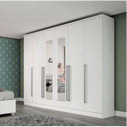 Guarda Roupa Casal com Espelho 6 Portas 8 Gavetas 181cm Sevilla   - 2