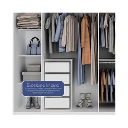 Guarda-Roupa Casal com Espelho 6 Portas 8 Gavetas 270cm Sevilla - 7