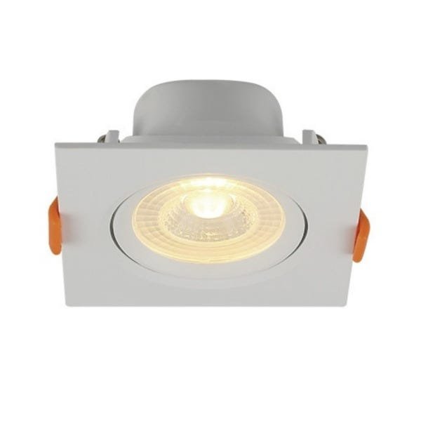 Kit 10 Spot LED Embutir Quadrado 6W Branco Quente 3000K - 2