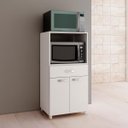 Ver imagem 1 de Balcão Multiuso para Cozinha 57 X 115 Cm Forno Microondas Mdp Branco - Clicklar