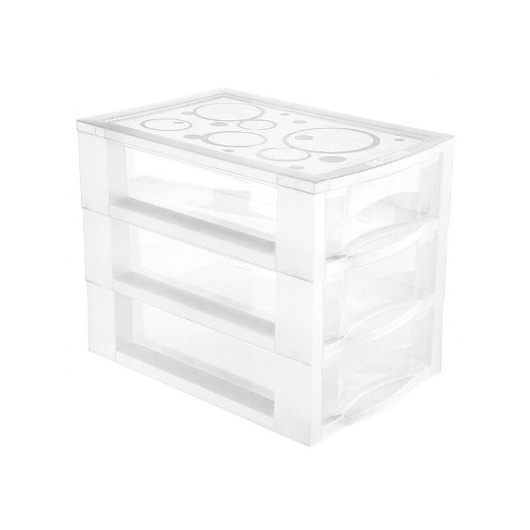 Gaveteiro M 3 Gavetas Cristal Or81300 Ordene