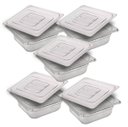 Ver imagem 1 de Conj 5 Cuba Gastronômica Policarbonato GN 1/6X65 mm 1,0L com Tampa