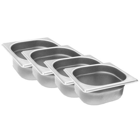 Conj 15 Cuba Gastronômica Inox GN 1/6x65 mm 1,0 L sem alça