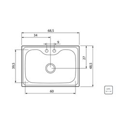 Cuba Morgana 60 Fx Undermount Inox 69x49cm com Acessórios Tramontina - 4