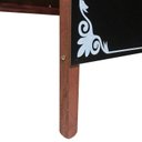 Ver imagem 4 de Quadro Cavalete de Propaganda Duplo Madeira Pinus Mogno para Uso de Giz 70x50 cm Preto Fosco Decor 2