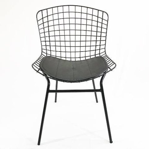 Cadeira para Cozinha BERTÓIA preta tubular - Direto de Fábrica