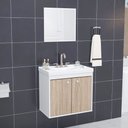 Ver imagem 1 de Kit Gabinete Banheiro Armario Cuba Pia com Espelheira - Bergamo