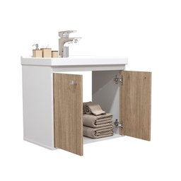 Kit Gabinete Banheiro Armario Cuba Pia com Espelheira - Bergamo - 3