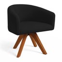 Ver imagem 5 de Poltrona Sala Base Giratória Madeira Kit 2 Arielle Suede Cinza D03 - D’Rossi