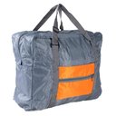 Ver imagem 1 de Mochila Sacola Dobrável com bolso laranja/cinza