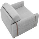 Ver imagem 3 de Kit Sofá 03 Lugares Sala Estar 223cm com Poltrona Flora Pés de Madeira M03 Veludo Cinza - Lyam