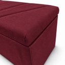 Ver imagem 5 de Calcadeira Recamier Baú Estofada 100cm para Cama Solteiro Suede Bordo