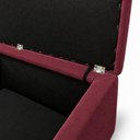 Ver imagem 6 de Calcadeira Recamier Baú Estofada 100cm para Cama Solteiro Suede Bordo