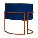 Ver imagem 4 de Poltrona Decorativa Luana Suede Marinho Base Bronze - Fm