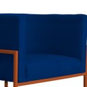 Ver imagem 5 de Poltrona Decorativa Luana Suede Marinho Base Bronze - Fm