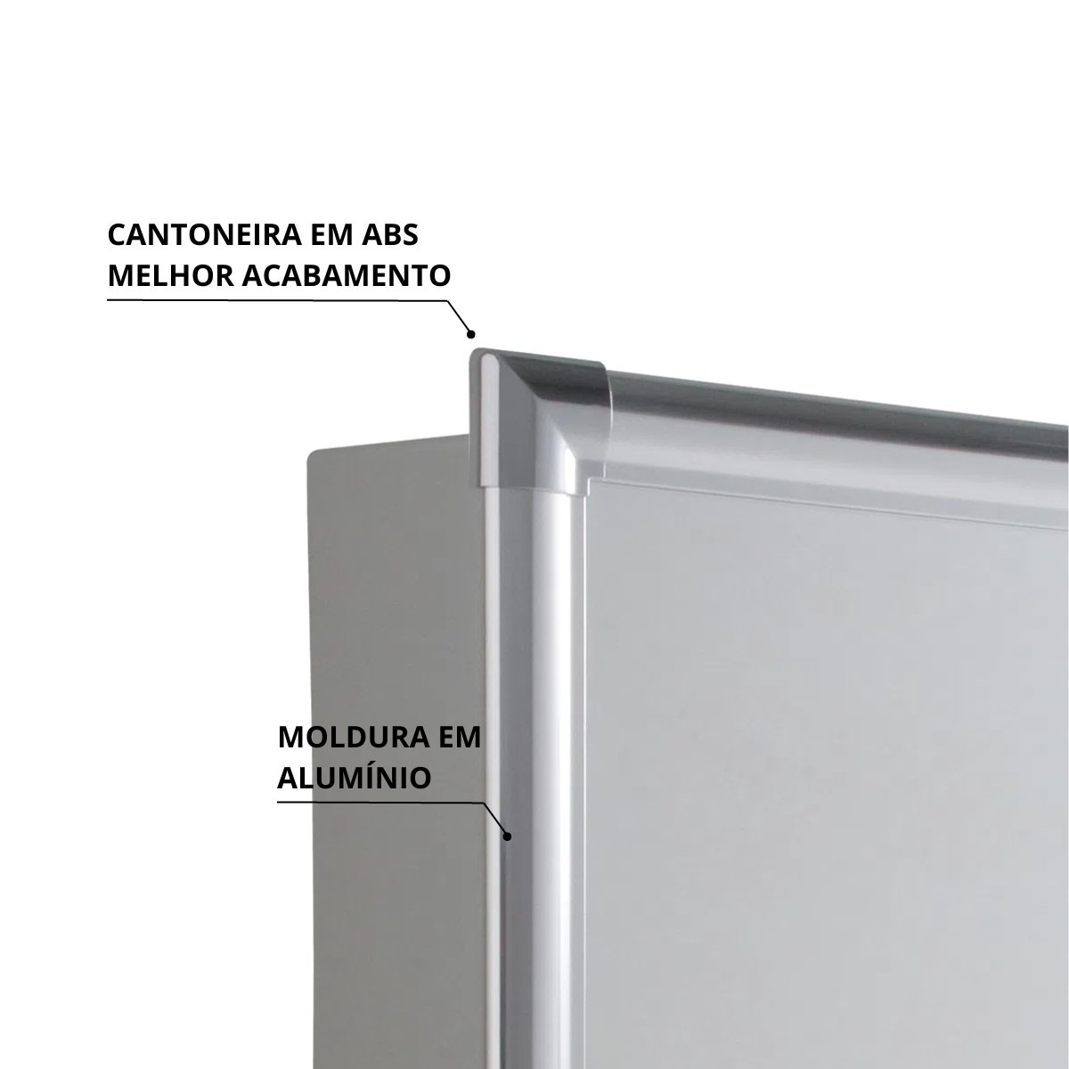 Armário Banheiro Espelheira Sobrepor e Embutir Cinza | Com Perfil de Alumínio | 36x11x45cm | 01 Port - 5