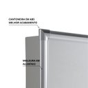 Ver imagem 5 de Armário Banheiro Espelheira Sobrepor e Embutir Cinza | Com Perfil de Alumínio | 36x11x45cm | 01 Port