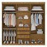 Guarda-Roupa Casal com Espelho 6 Portas Olimpo Flex Montagem Tcil Móveis - 3