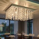 Ver mais imagens de Lustre de Sobrepor 30cm em Aço Inox e Cristais Autênticos - Moderno para 4 Lâmpadas G9 Lúmens Design