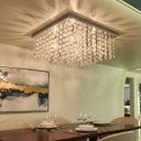 Ver imagem 2 de Lustre de Sobrepor 30cm em Aço Inox e Cristais Autênticos - Moderno para 4 Lâmpadas G9 Lúmens Design