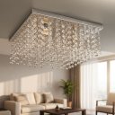 Ver imagem 5 de Lustre de Sobrepor 30cm em Aço Inox e Cristais Autênticos - Moderno para 4 Lâmpadas G9 Lúmens Design