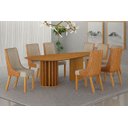 Ver imagem 1 de Conjunto Jantar 08 Cadeiras Maciça 2x1 Pilar M - Arbo Design