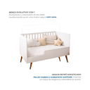 Ver imagem 5 de Berço Mini Cama 3 em 1 Americano 100% MDF Ayla