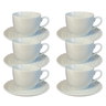 Kit Xícara de Chá com Pires Luiza Porcelana Branca – 6 Peças - 1
