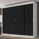 Ver imagem 1 de Guarda-roupa Casal Madesa Austin 4 Portas de Correr 3 Gavetas