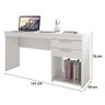 Mesa Escrivaninha Office Branco 2 Gavetas Notável 76x121x43 - 6