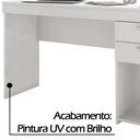 Ver imagem 3 de Mesa Escrivaninha Office Branco 2 Gavetas Notável 76x121x43