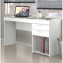Ver imagem 1 de Mesa Escrivaninha Office Branco 2 Gavetas Notável 76x121x43