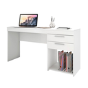 Ver imagem 3 de Escrivaninha Office 121cm com 2 Gavetas Branca - Notável Móveis