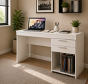 Ver imagem 1 de Mesa Escrivaninha Office Branco 2 Gavetas Notável 76x121x43