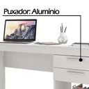 Ver imagem 4 de Mesa Escrivaninha Office Branco 2 Gavetas Notável 76x121x43