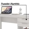 Mesa Escrivaninha Office Branco 2 Gavetas Notável 76x121x43 - 4