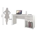 Ver imagem 7 de Mesa Escrivaninha Office Branco 2 Gavetas Notável 76x121x43