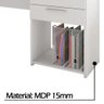 Mesa Escrivaninha Office Branco 2 Gavetas Notável 76x121x43 - 5