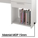 Ver imagem 5 de Mesa Escrivaninha Office Branco 2 Gavetas Notável 76x121x43