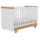 Ver imagem 6 de Berço Peroba Retrô Americano Branco com Amendôa MDF Infantil Branco Amêndoa