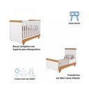 Ver imagem 6 de Berço Peroba Retrô Americano Branco com Amendôa Mdf Infantil Branco Amêndoa