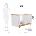 Ver imagem 4 de Berço Peroba Retrô Americano Branco com Amendôa MDF Infantil Branco Amêndoa